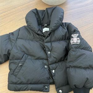 Burberry Black Jacket with Iconic Bear Design LIKE NEW NO TAGS SIZE 6